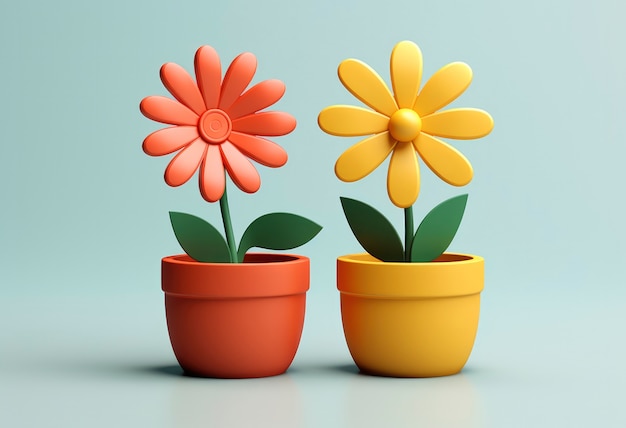 Foto gratuita rendering 3d di fiori