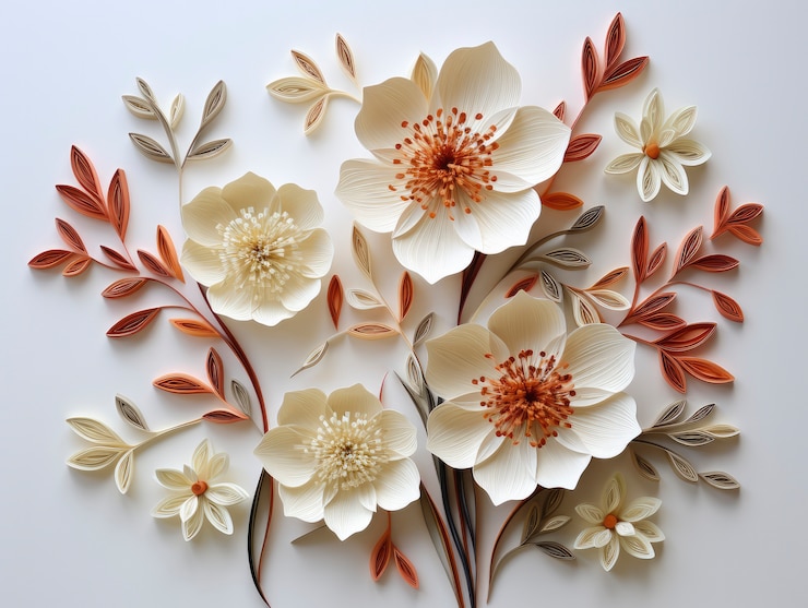 Free Photo 3d rendering of flowers