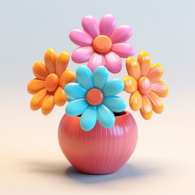 3d rendering of flowers