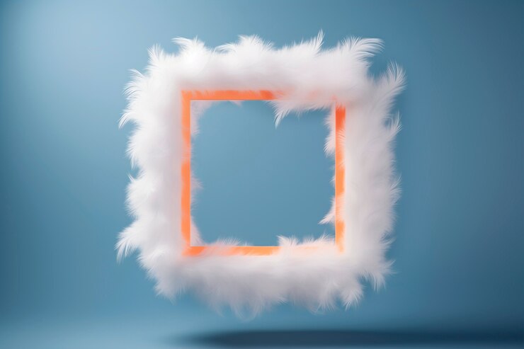 Free Photo 3d rendering of fluffy square shape
