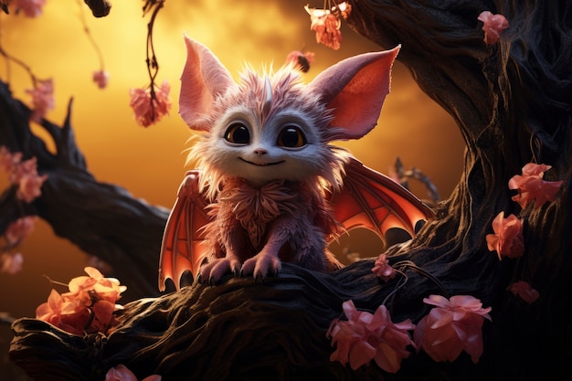 3d rendering of forest bat