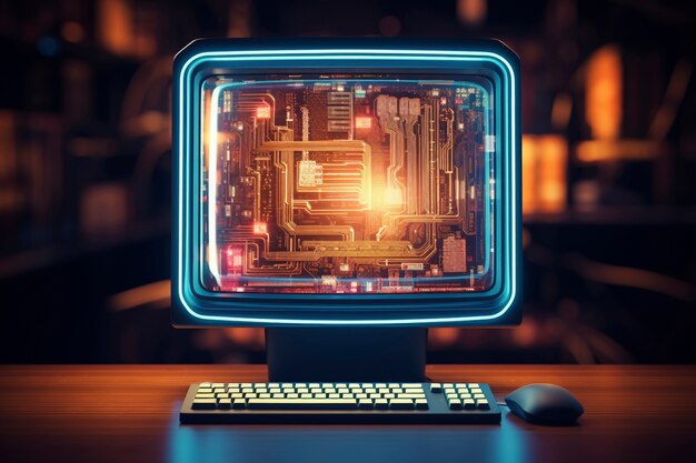 3d rendering of futuristic computer