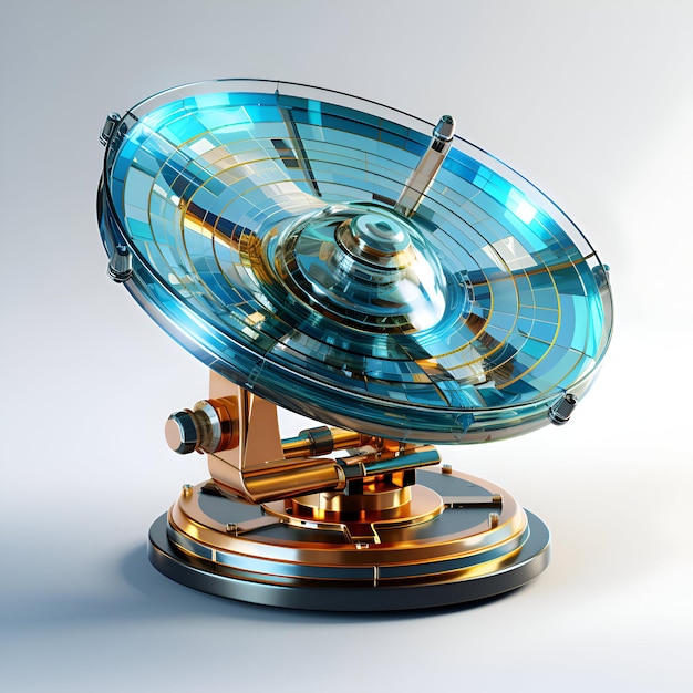 3d rendering of a futuristic globe on a white background 3d illustration