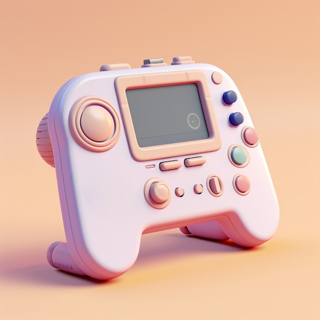 Free photo 3d rendering of game console