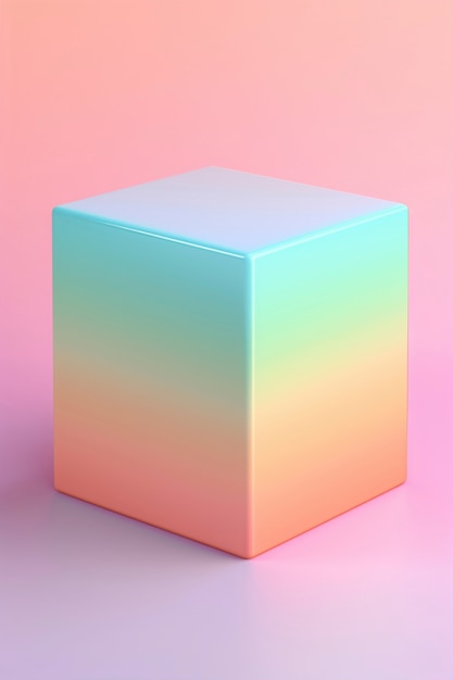 Free photo 3d rendering of geometric cube