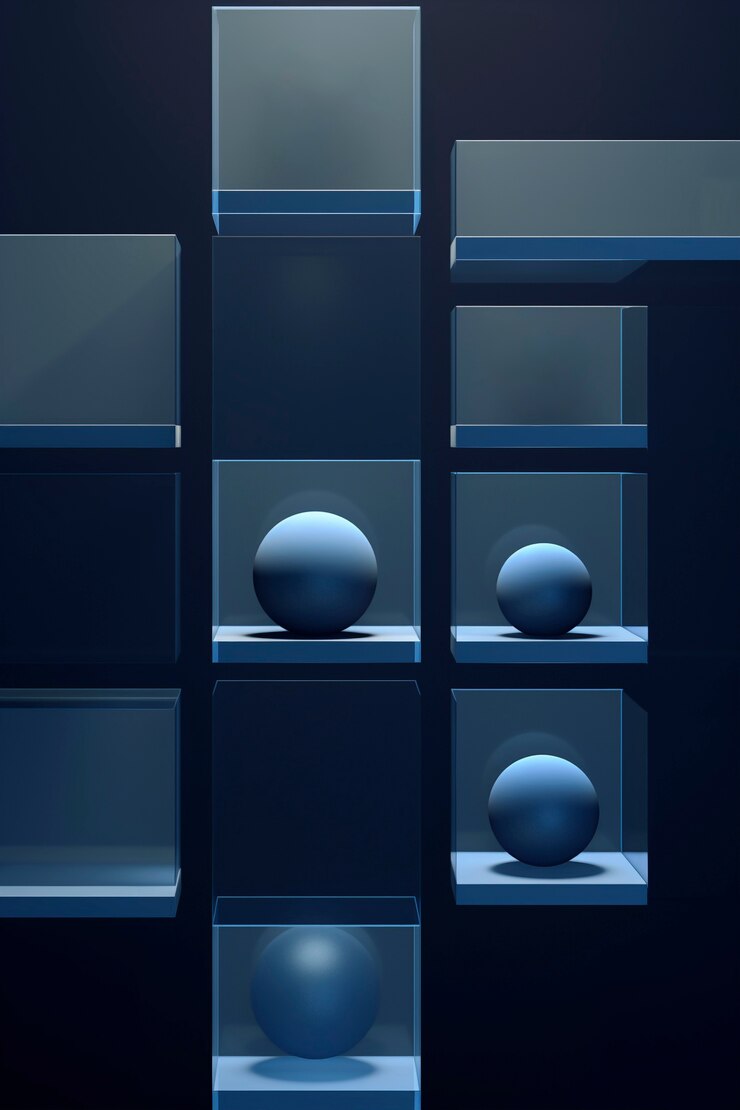 Free Photo 3d rendering of geometric shapes