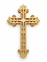 Free photo 3d rendering of golden cross