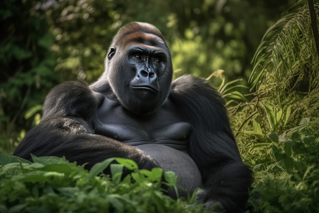 3d rendering of gorilla portrait