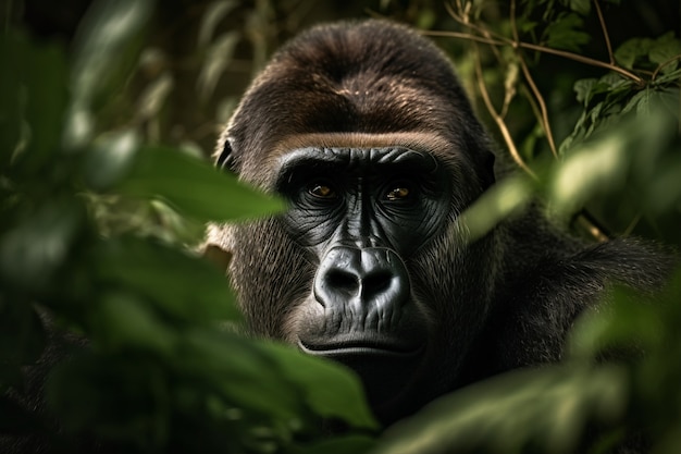 3d rendering of gorilla portrait