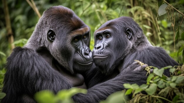 3d rendering of gorilla portrait