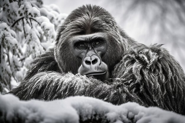 3D-рендеринг портрета гориллы