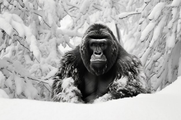 3d rendering of gorilla portrait