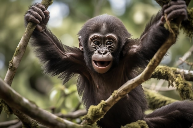 3D-рендеринг портрета гориллы
