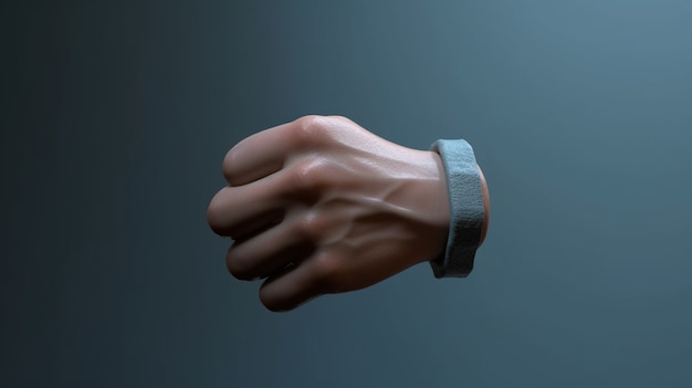 Free photo 3d rendering of hand holding bracelet