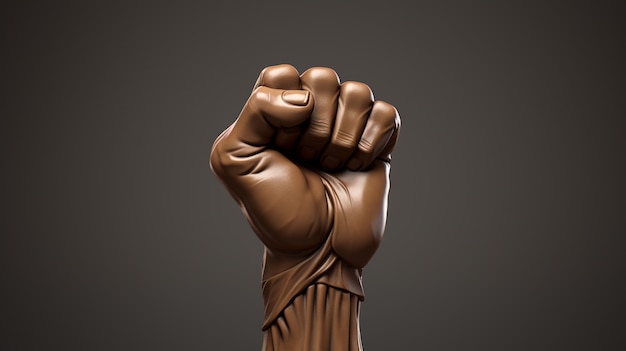 3d rendering of hand holding fist