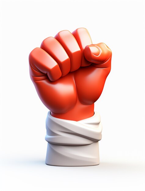 3d rendering of hand holding fist