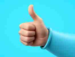 Free photo 3d rendering of hand showing thumbs up