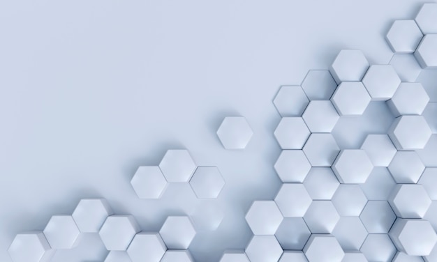 Free photo 3d rendering of hexagonal texture background