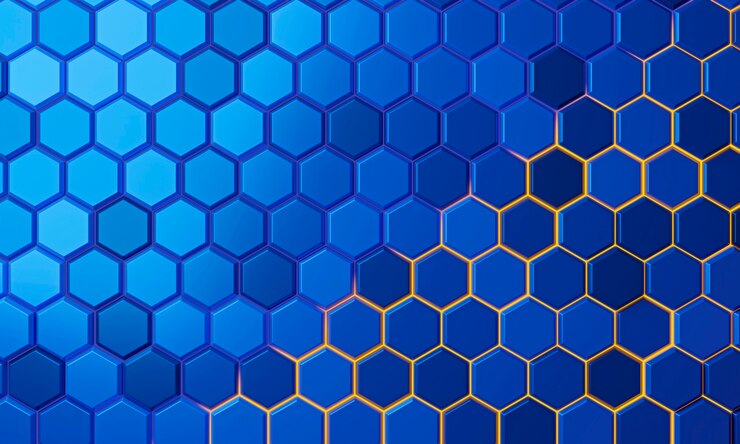Free Photo 3d rendering of hexagonal texture background