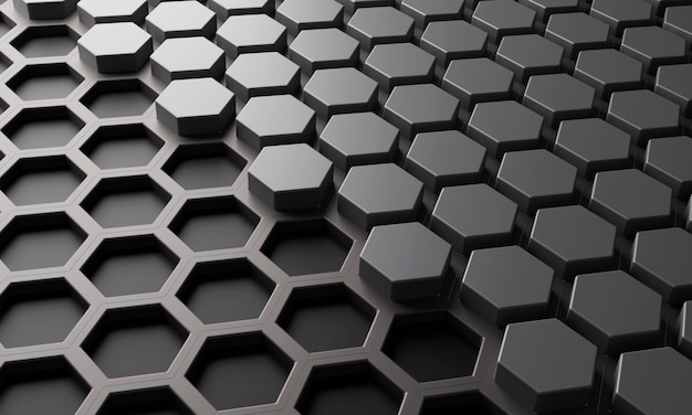 3d rendering of hexagonal texture background