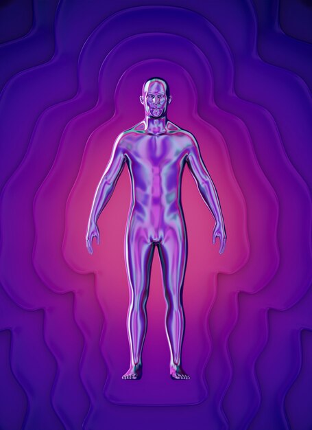 3d rendering of holographic layering