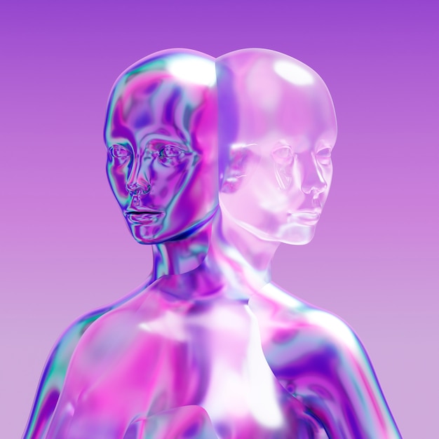 3d rendering of holographic layering