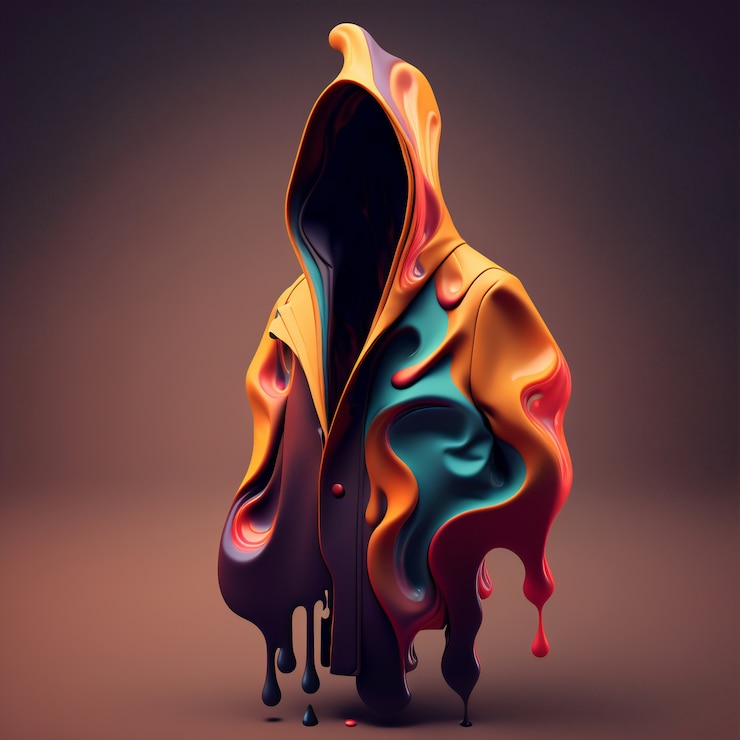 Free Photo 3d rendering of hoodie melting