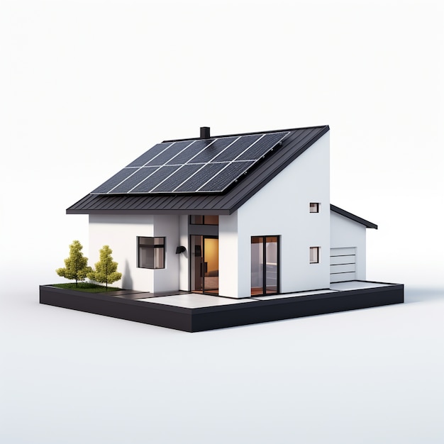 Free photo 3d rendering of house model