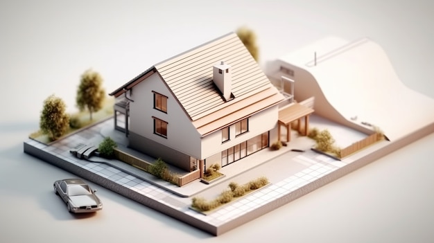 3d rendering of house model