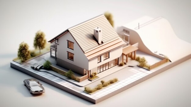 3D-рендеринг модели дома