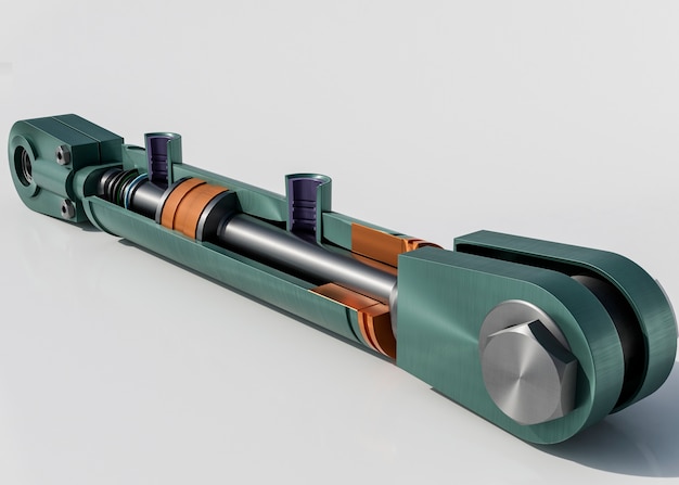 3d rendering of hydraulic elements