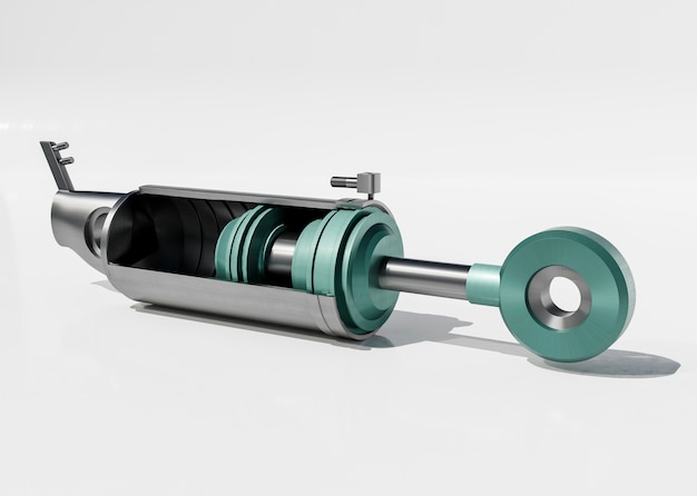 3d rendering of hydraulic elements