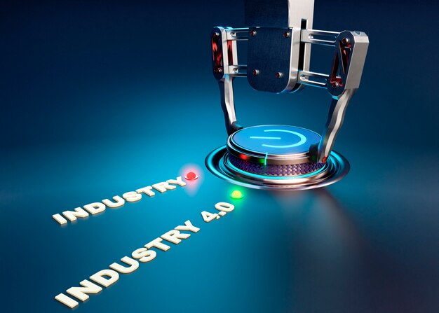 3d rendering of industry 40 concept