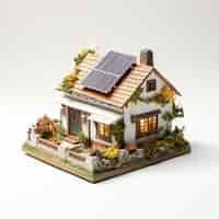 Free photo 3d rendering of isometric house model