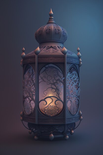 3d rendering of latern still life