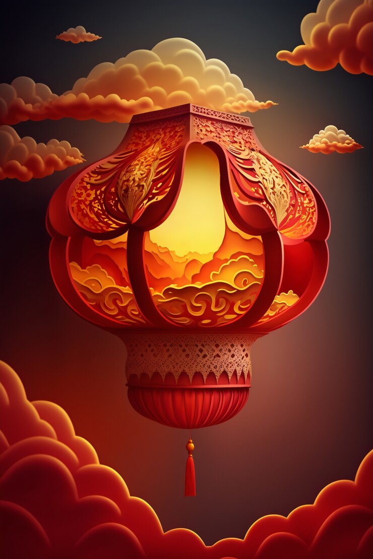 Free Photo 3d rendering of latern still life
