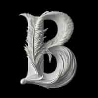 Free photo 3d rendering of letter b