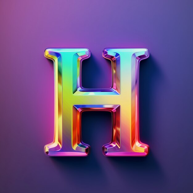 3d rendering of letter h