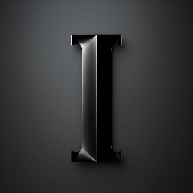 Free photo 3d rendering of letter i