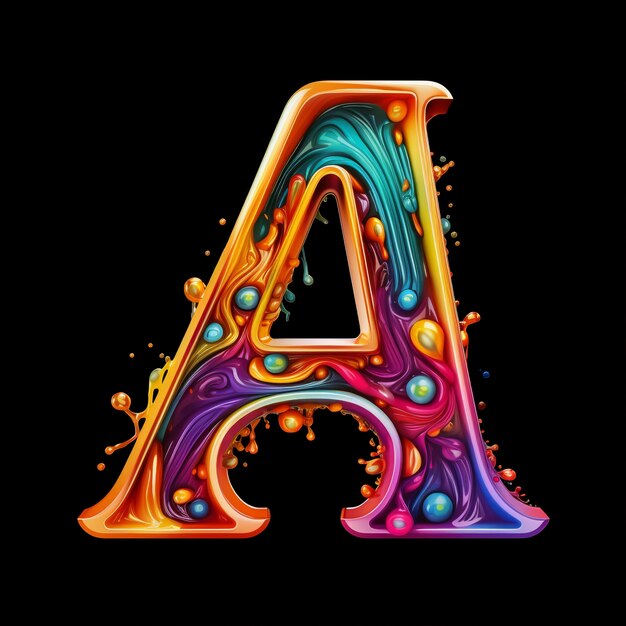 3d rendering of letter a