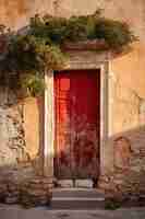 Free photo 3d rendering of mediteranean door