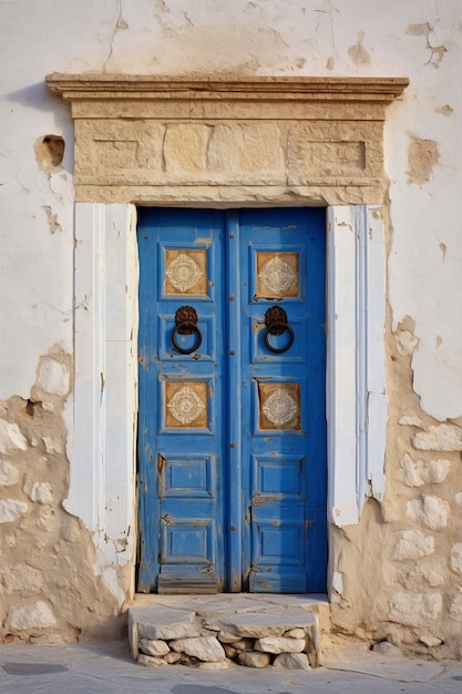 Free photo 3d rendering of mediterranean door