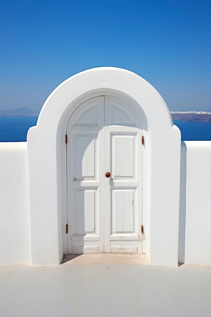 Free photo 3d rendering of mediterranean door