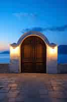 Free photo 3d rendering of mediterranean door