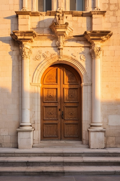 Free photo 3d rendering of mediterranean door