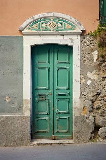 Free photo 3d rendering of mediterranean door