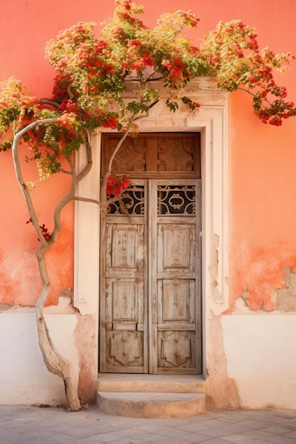 3d rendering of mediterranean  door