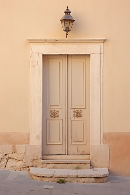 3d rendering of mediterranean  door