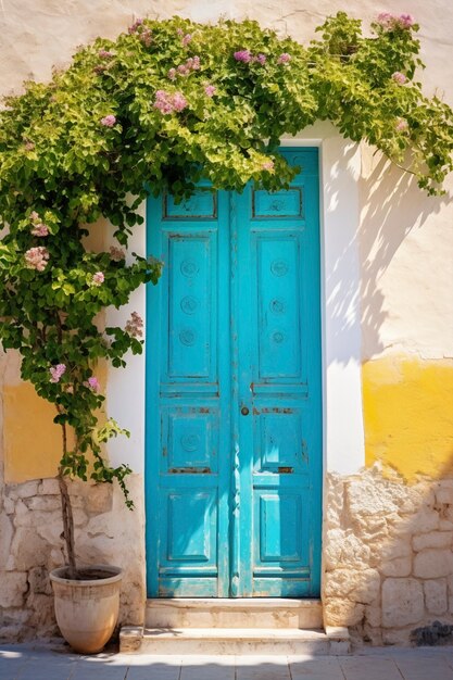 3d rendering of mediterranean  door