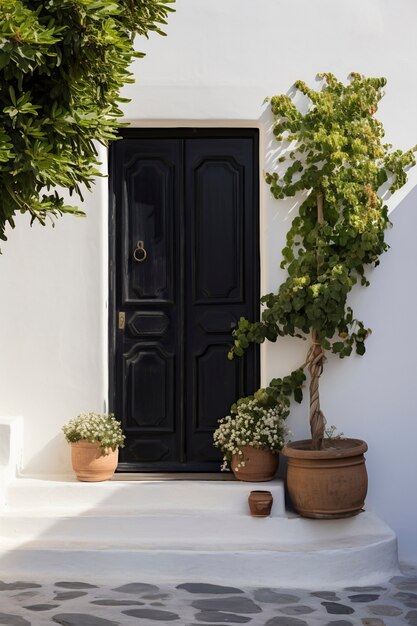 3d rendering of mediterranean  door